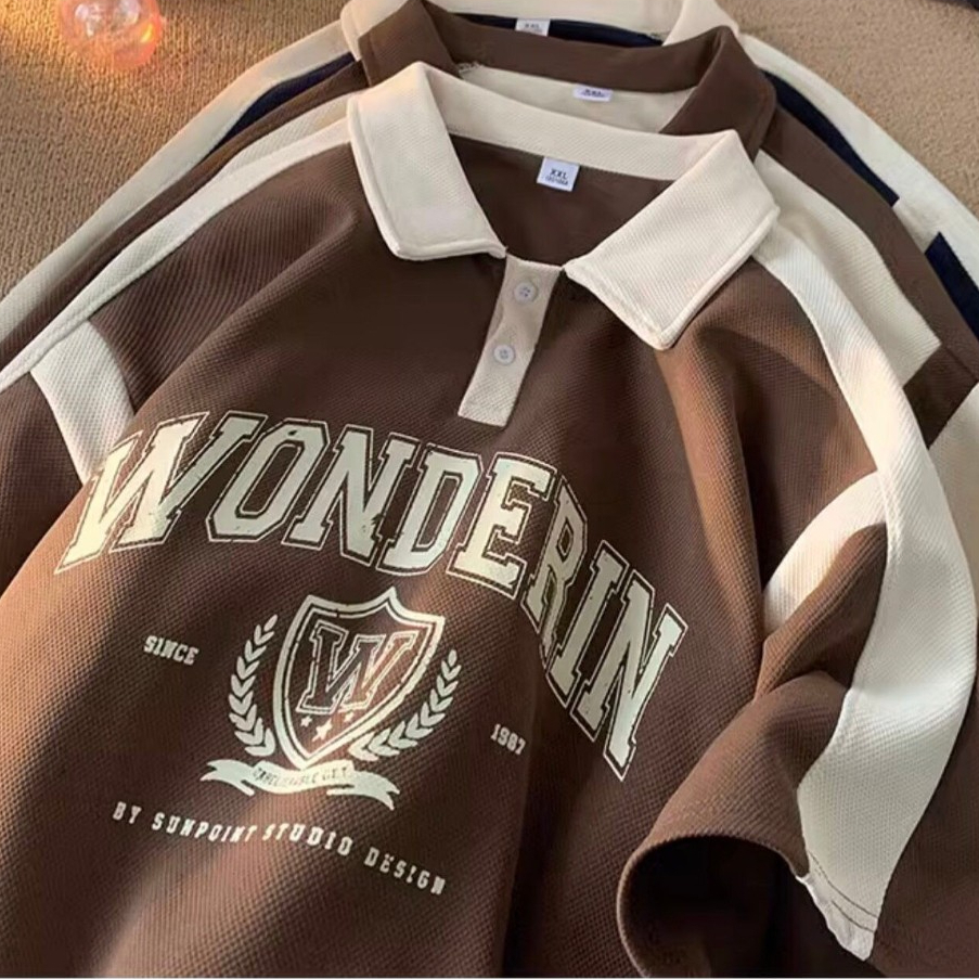EJK WONDERIN POLOเสื้อขนาดใหญ่ (M - 8XL) จัมโบ้ธรรมดาเสื้อยืดผสมเสื้อโปโลคอปกUnisexเสื้อยืดML XL XXL