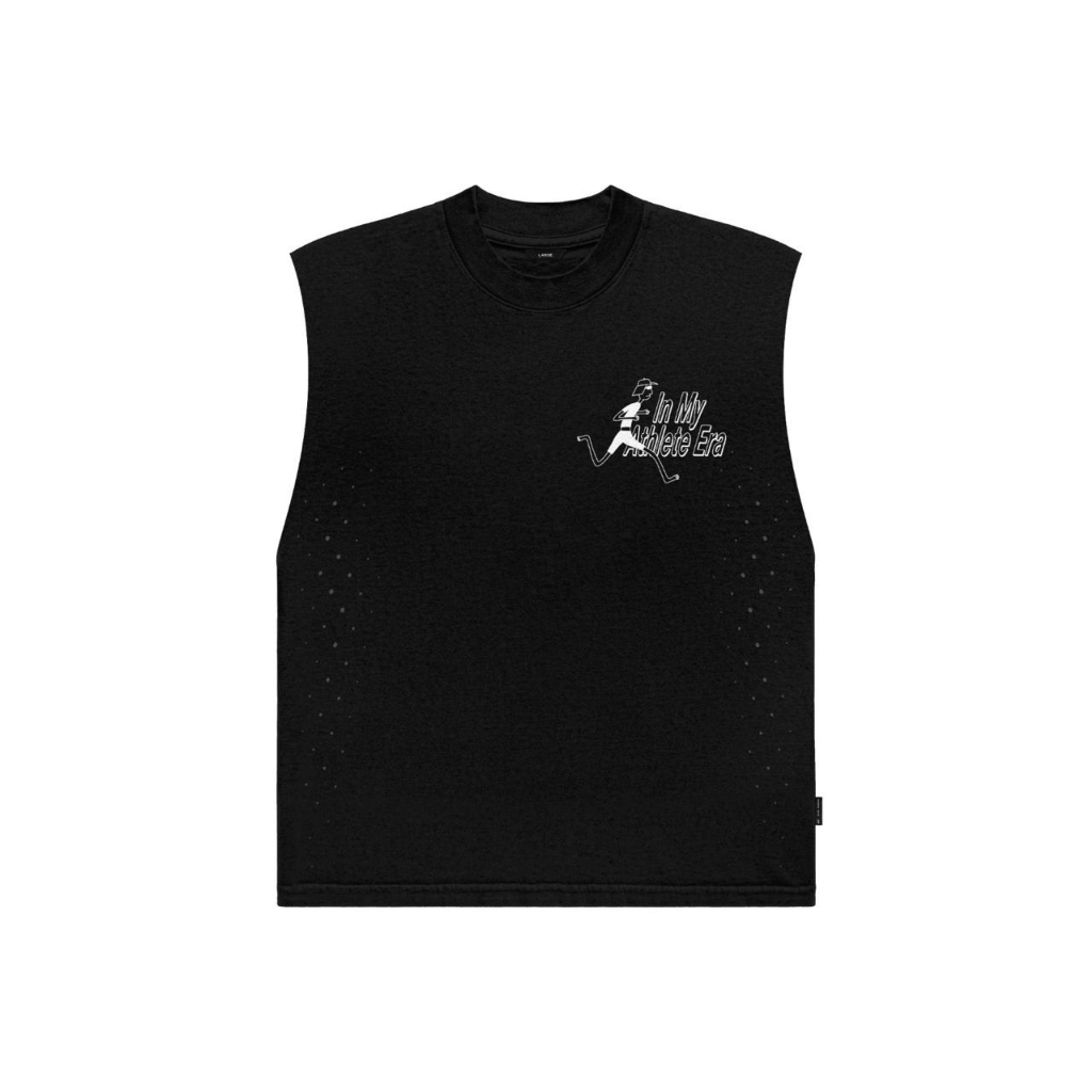 HLWN Running Unisex Boxy Muscle Tee Black - Cadence