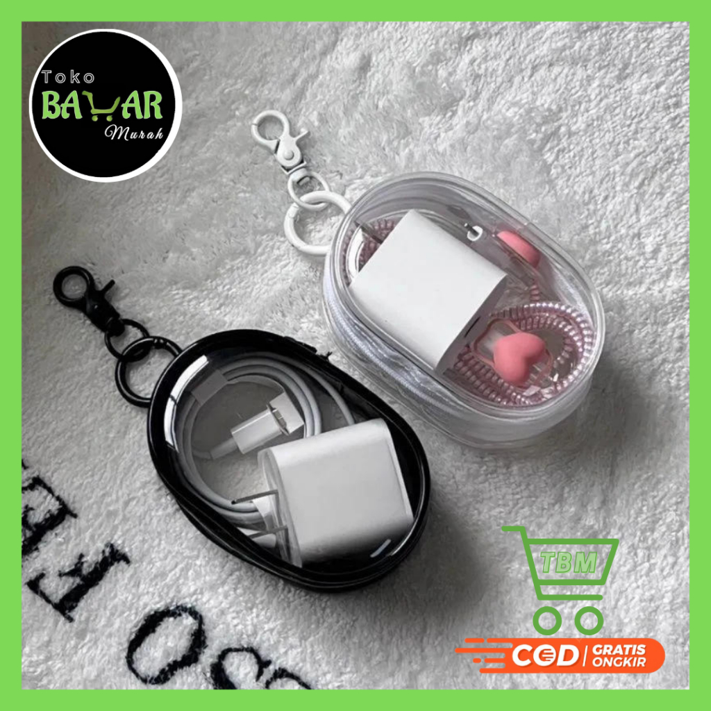 BZ mini wallet pouch สายชาร์จ pvc โปร่งใส