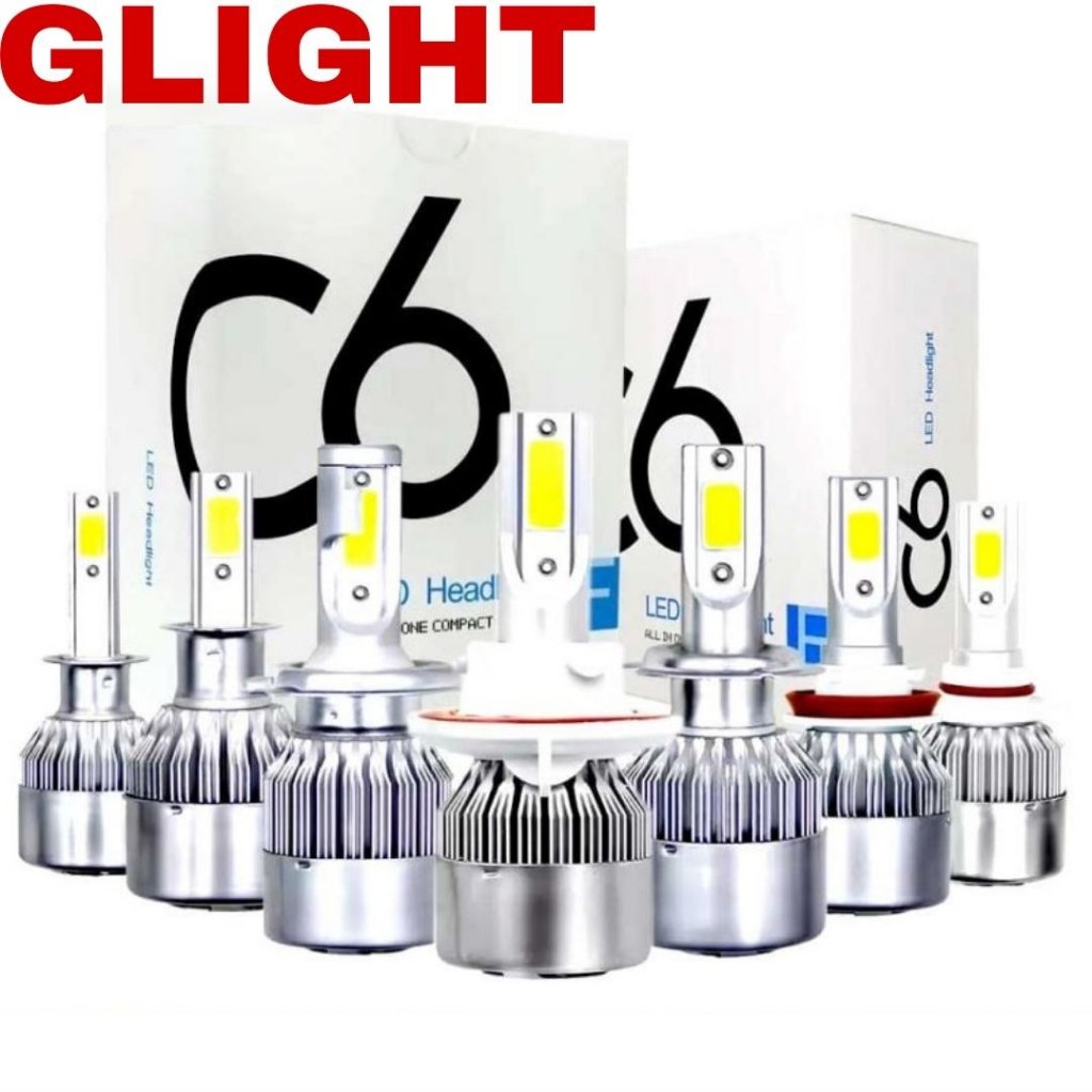 ไฟหน้ารถ led c6 h4 และ h11 ไฟตัดหมอก led 36 วัตต์ c6 สีเงิน