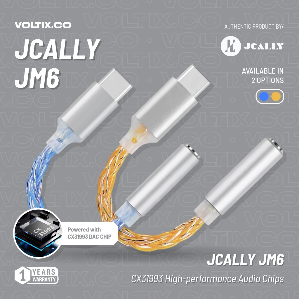 JCALLY JM6 CX3193 DAC Dongle Type C ถึง 3.5 มม.