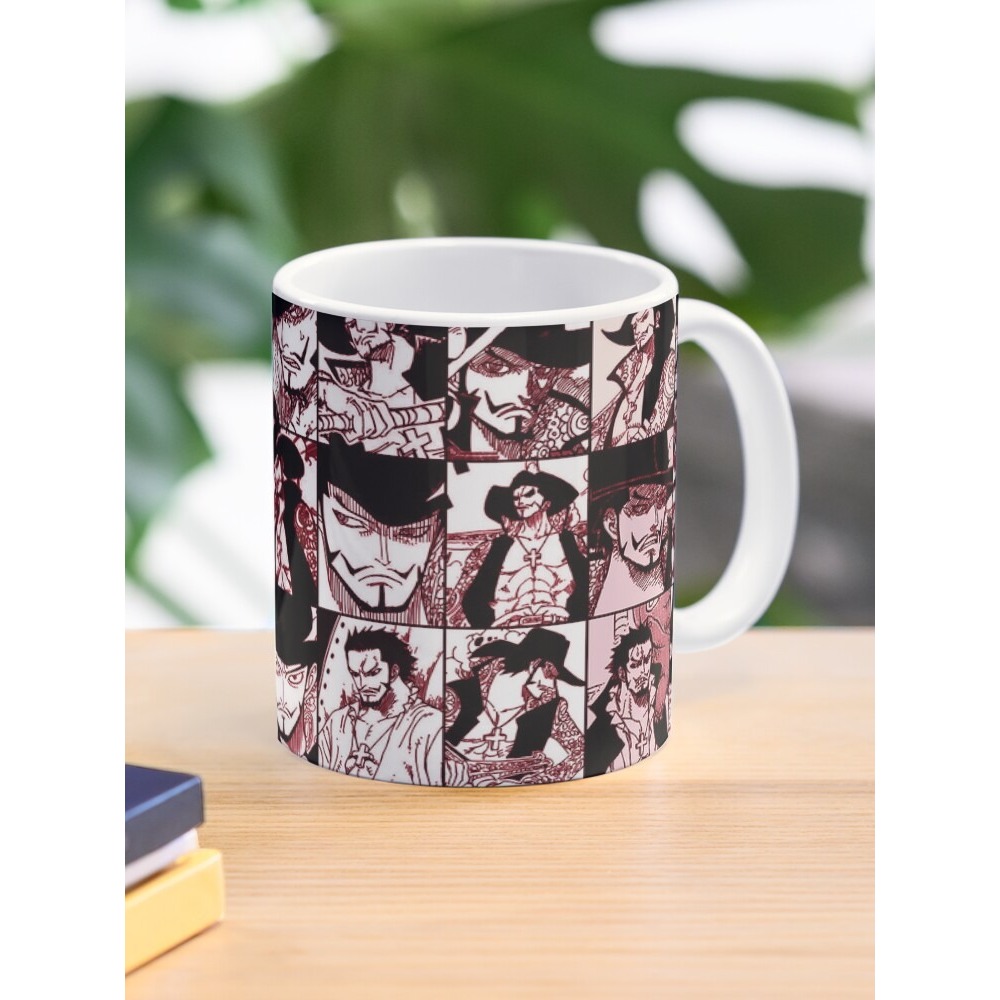 Mihawk Manga Panel collage color Coffee Mug