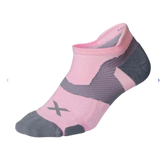2XU LARGE Unisex Vectr Light Cushion ไม่มีแสดง RUNNING TRAINING MARATHON ถุงเท้า UA5043E PINK GREY