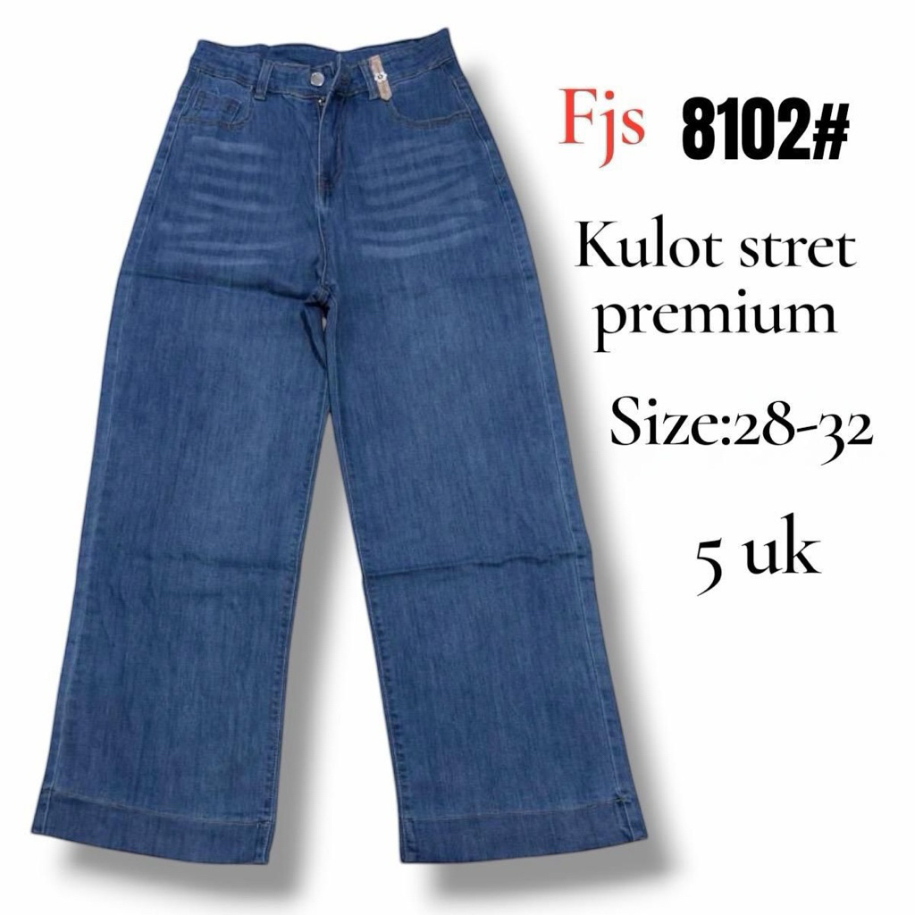 กางเกงยีนส์ HW Kulot HS 8102 ไซส์ 28-32 (ยืด)