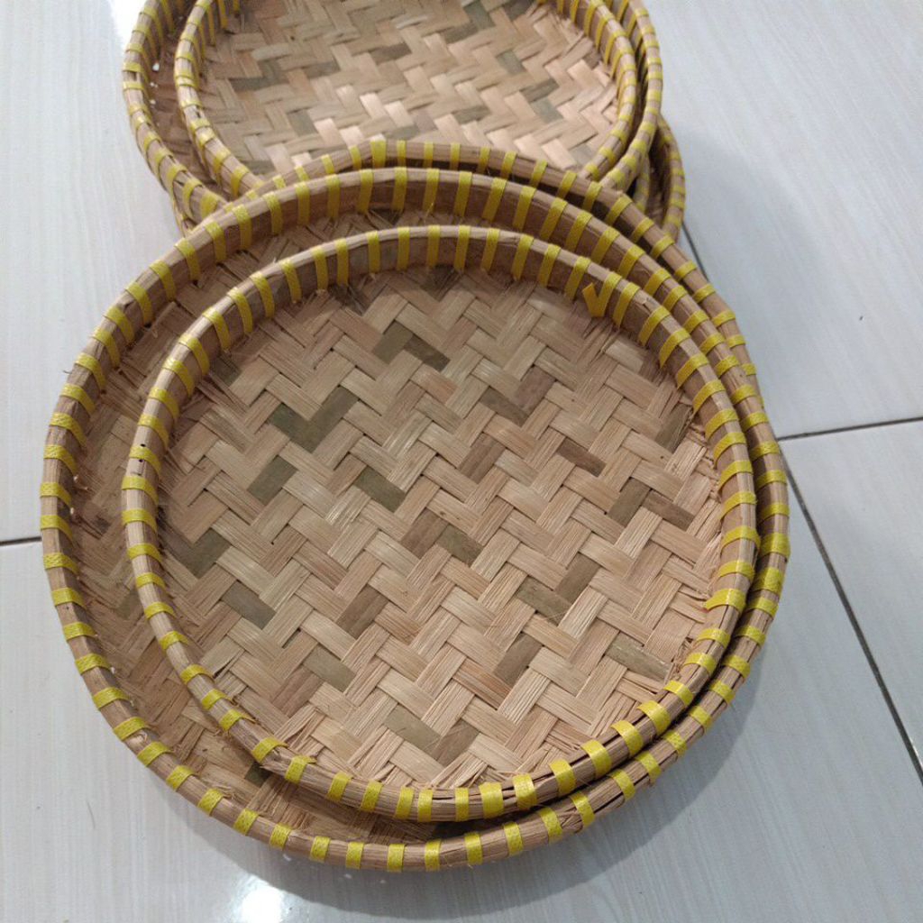 BAMBOO TAPAH 20 ซม. 25 ซม. ROUND BAMBOO TEBOK MINI BAMBOO TAPAH