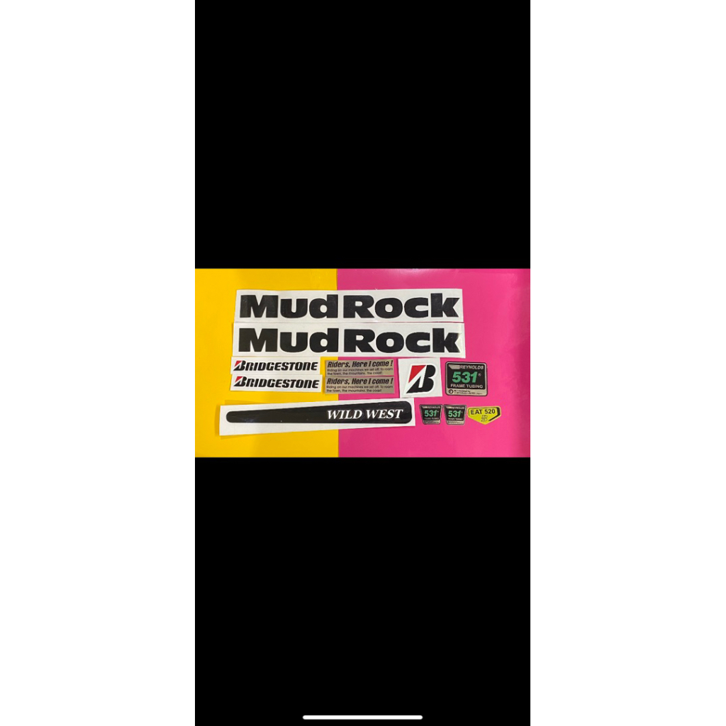 สติ๊กเกอร์ติดจักรยาน Mudrock bridgestone