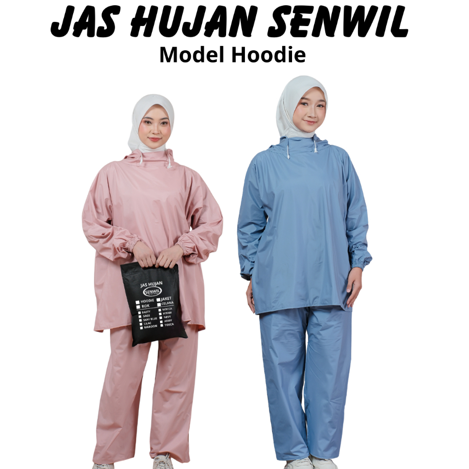 HOODIE-STYLE RAINCOAT สําหรับผู้ชายและผู้หญิง, PREMIUM THICK PVC MATERIAL