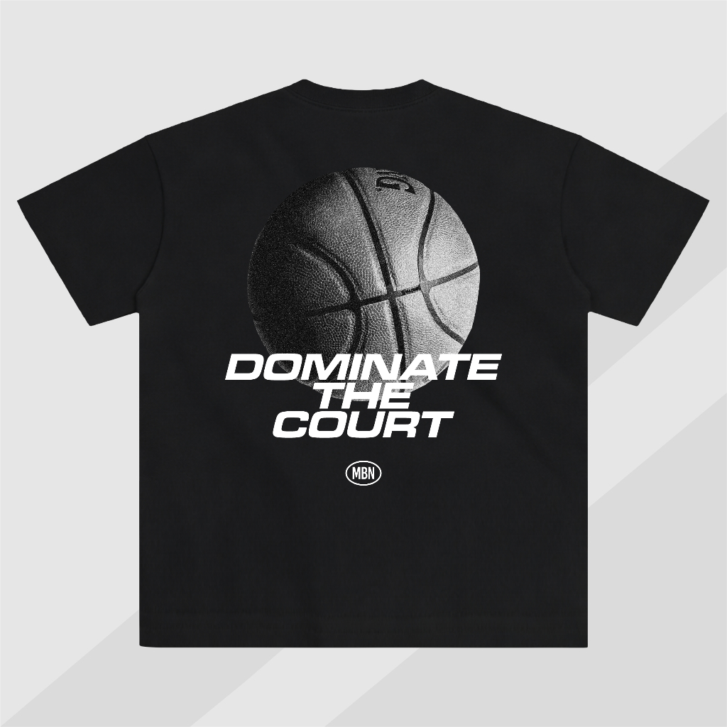Nakara - เสื้อยืดผ้าฝ้ายโอเวอร์ไซส์ Heavyweight - Dominate Black
