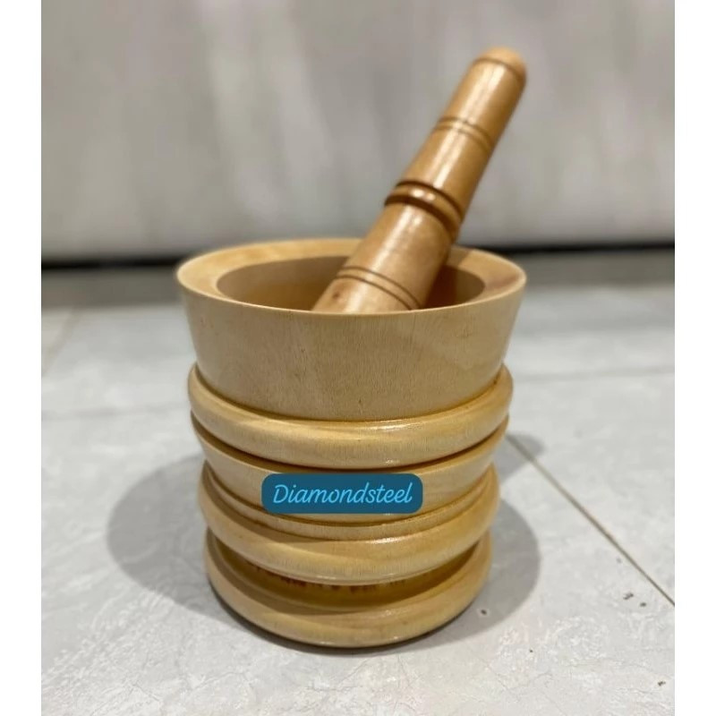 WOODEN MORTAR / TRADITIONAL WOODEN MORTAR / WOODEN MORTAR / เครื่องมือจับขนาดใหญ่ (1 ชุด)