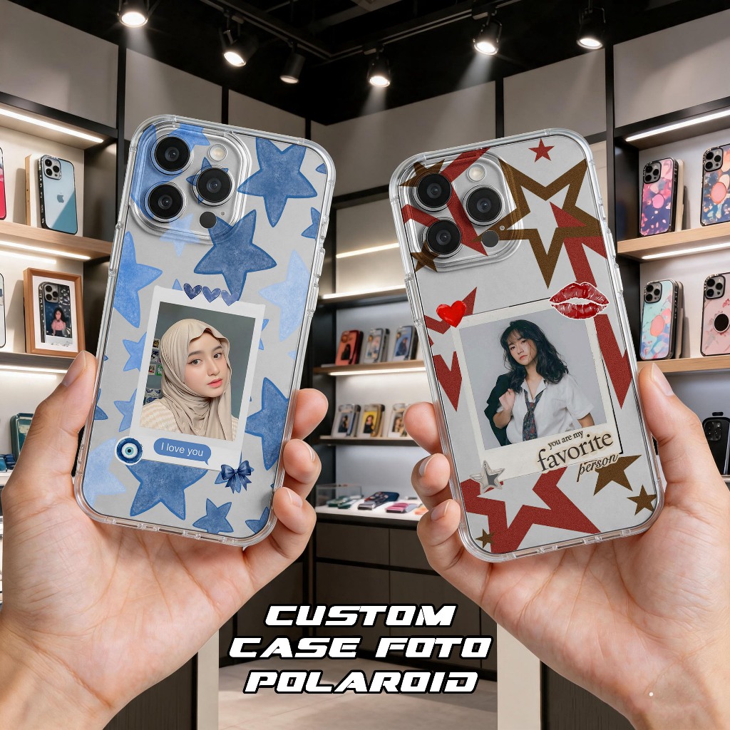 CUSTOM POLAROID PHOTO SOFTCASE CASING (สามารถใช้ของคุณเป็นเจ้าของ PHOTO) CLEAR CASE PREMIUM PRO CAME