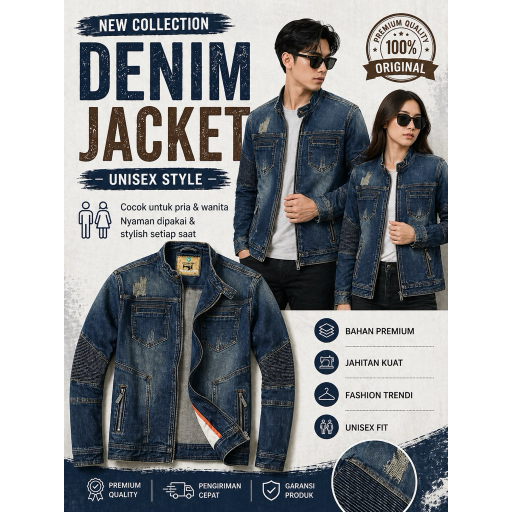 DSEVENT MENS JEANS JACKET DENIM BIKER TOURING MOTOR ZIPPER/ZPPER LIMITED EDITION