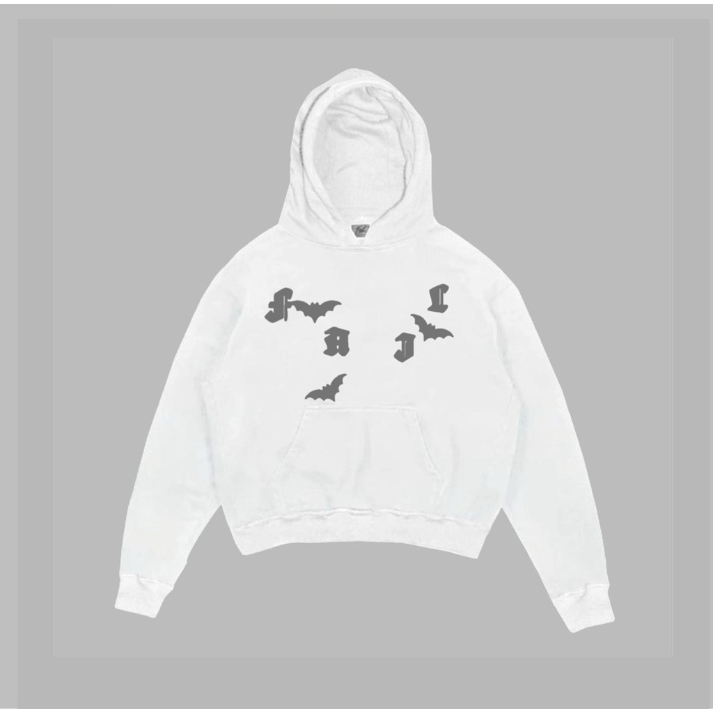 FAILOFFICIAL HOODIE BOXY - BATTTTTSCREEN PRINTING PUFF INK FOAMING WHITE WHITE