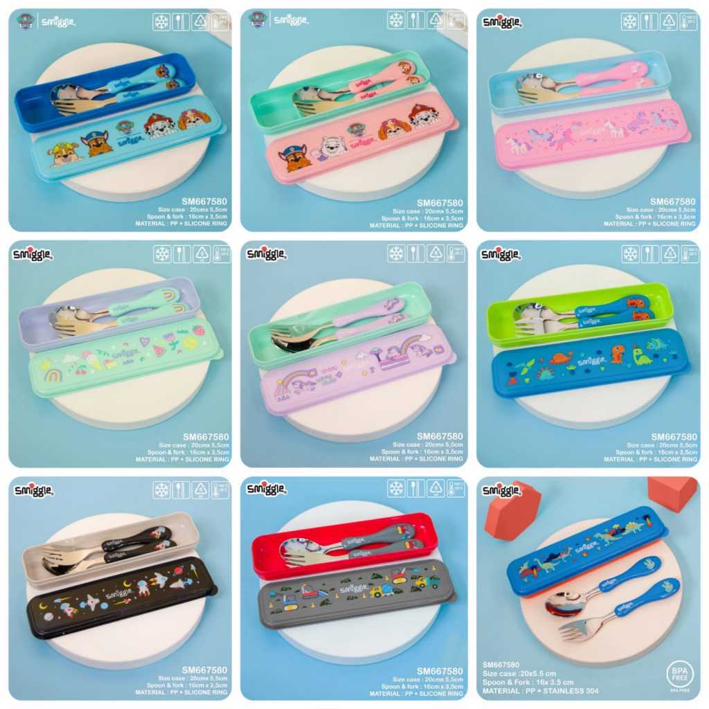KIDS SPOON FORK SET/YUMMY BOX ชุดตัด