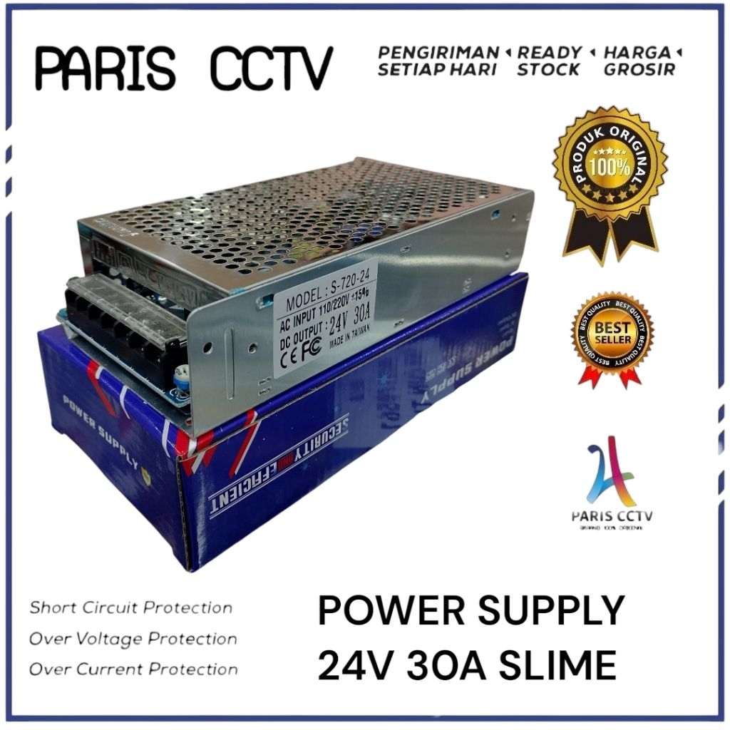 Switching Power Supply PSU 24V 30A คุณภาพสูง 24 โวลต์ 30 Ampere พัดลมระบายความร้อน Net