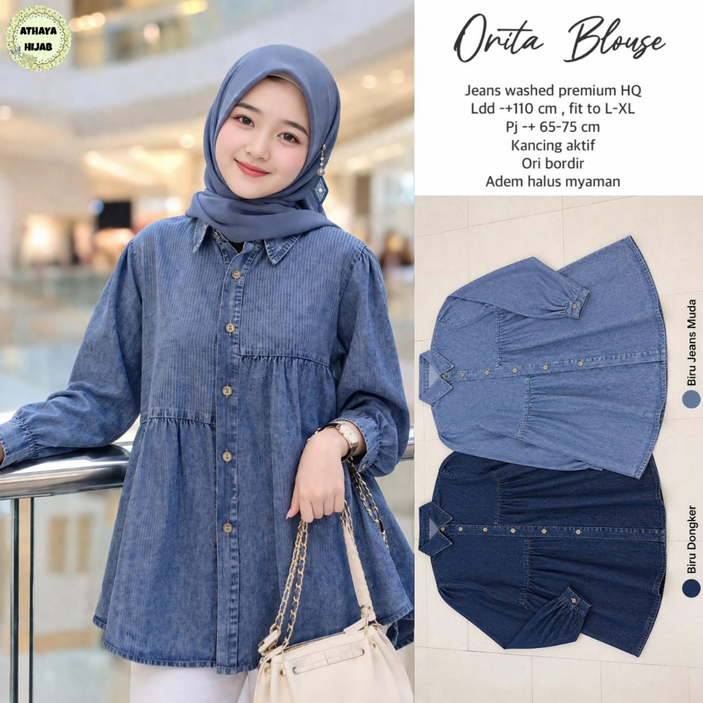 เสื้อผ้าผู้หญิง HQ ORITA BLOUSE จาก AtHAYA FASHION STORE