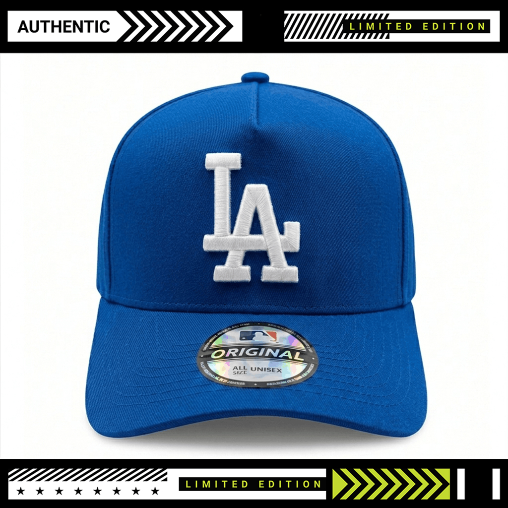 LA White Hat Blue Material 9Forty A-Frame - MLB Snapback