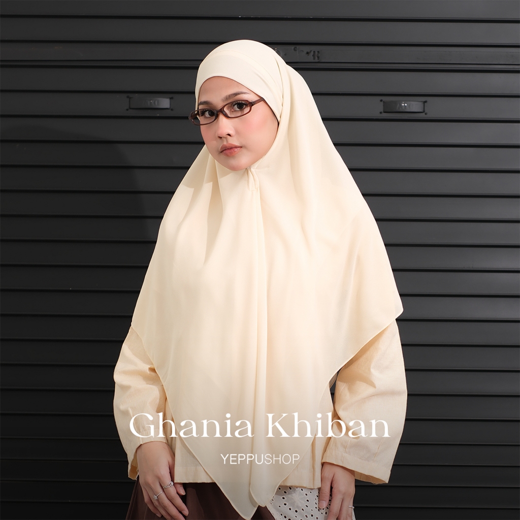 YEPPUSHOP - Ghania Khiban | Khimar Bandana พร้อม Magnet Stylist Sat Set Kekian