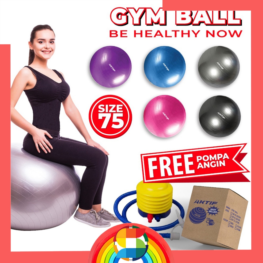 Active Gym ball สําหรับหญิงตั้งครรภ์ / Gym ball / Gymball / ลูกบอลออกกําลังกายโยคะ ขนาด 75 ซม. (ขนาด