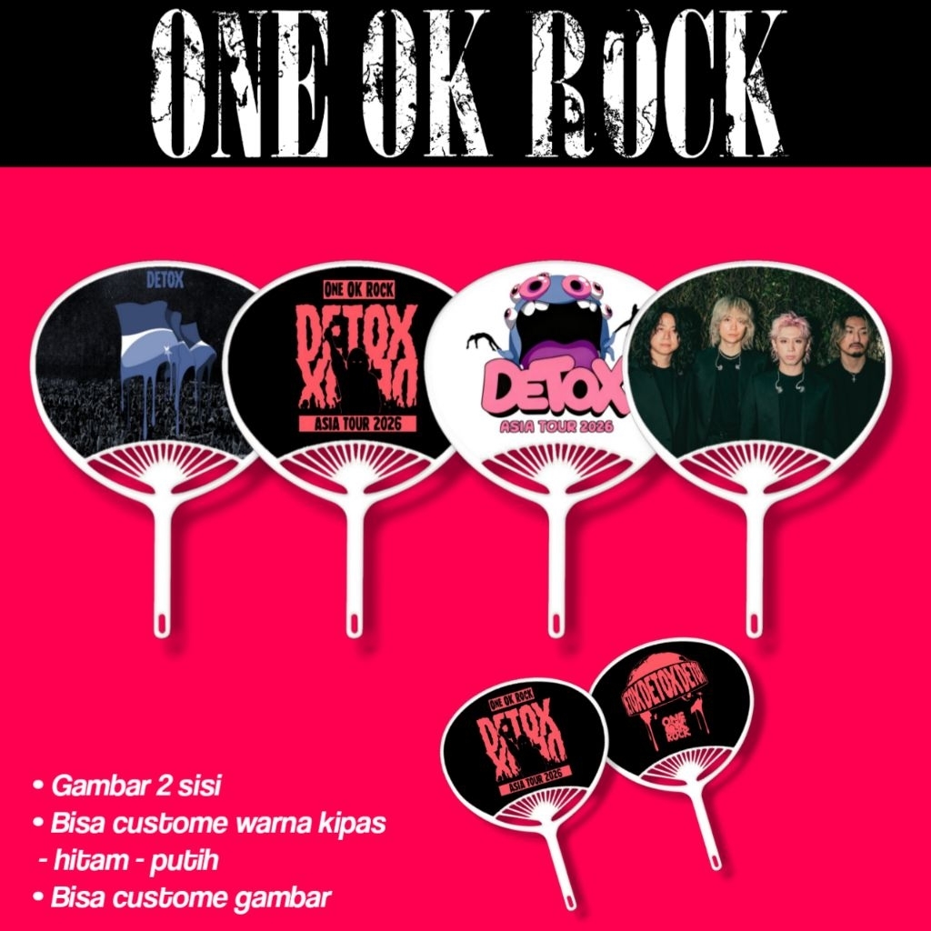 พัดลมมือ One Ok Rock - One Ok Rock Tour Detok Indonesia Arena Fan - สินค้า One Ok Rock Detok