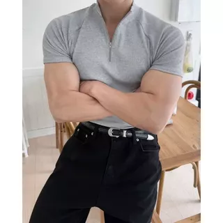MENS TIGHT ZIPPER BODYFIT SLIMFIT FASHION TOP