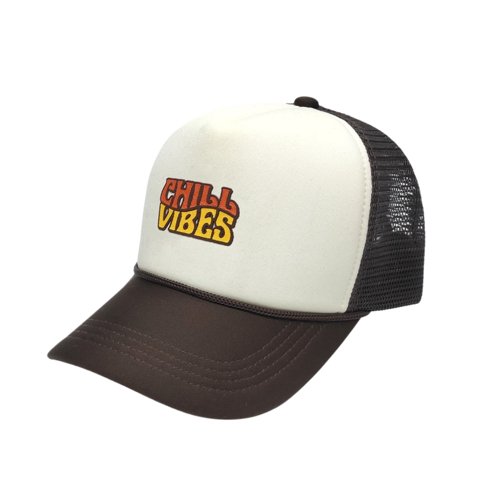 ผู้ชายตาข่าย Trucker Hat Distro Original Baseball Huzzle ork689 สีขาวสีดํา