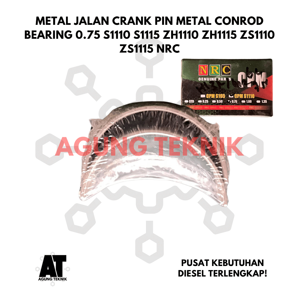 โลหะแผนที่ Crank Pin โลหะ Conrod แบริ่ง 0.75 S1110 S1115 ZH1115 ZS1110 ZS1115 NRC