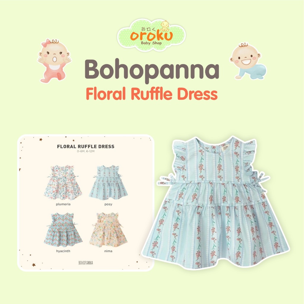 BOHOPNA FLORAL RUFFLE DRESS / BABY GIRL DRESS