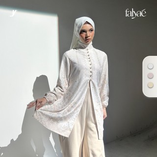 FALYAE - SAFA Tunik Wanita Motif Printing Kekinian l Atasan Muslim Panjang Adem Nyaman