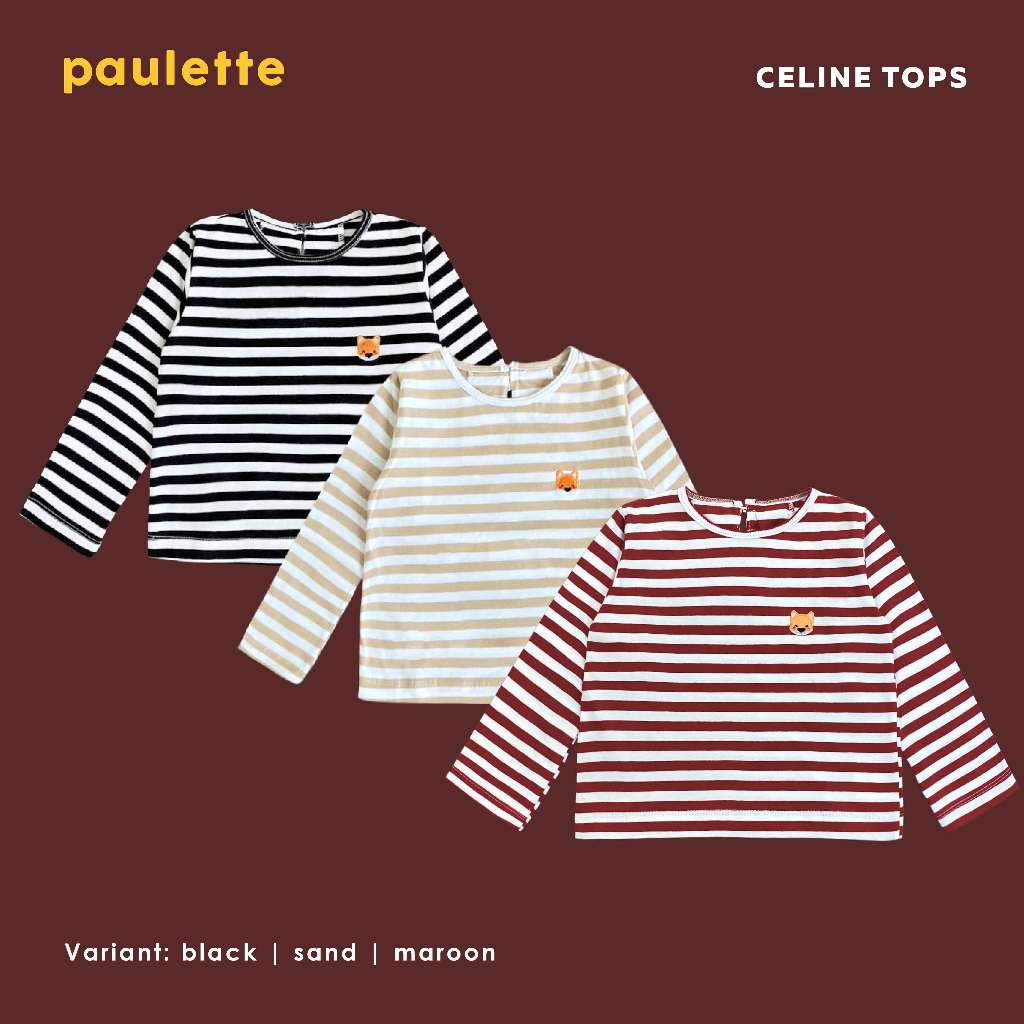 Paulette Kids Celine เสื้อท็อปลายทางสําหรับเด็กผู้หญิง