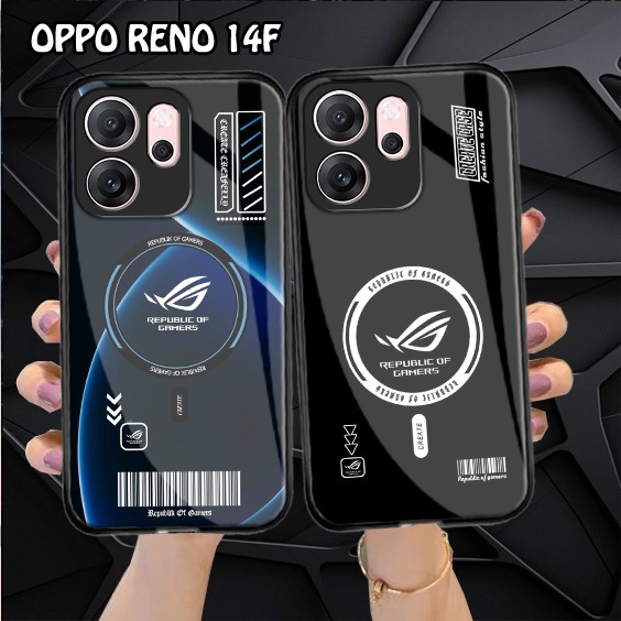 HP ล่าสุด Oppo Reno 14F Glass Softcase [M245] เคสโทรศัพท์ Oppo Reno 14F - เคสโทรศัพท์ - เคส - ตัวป้อ