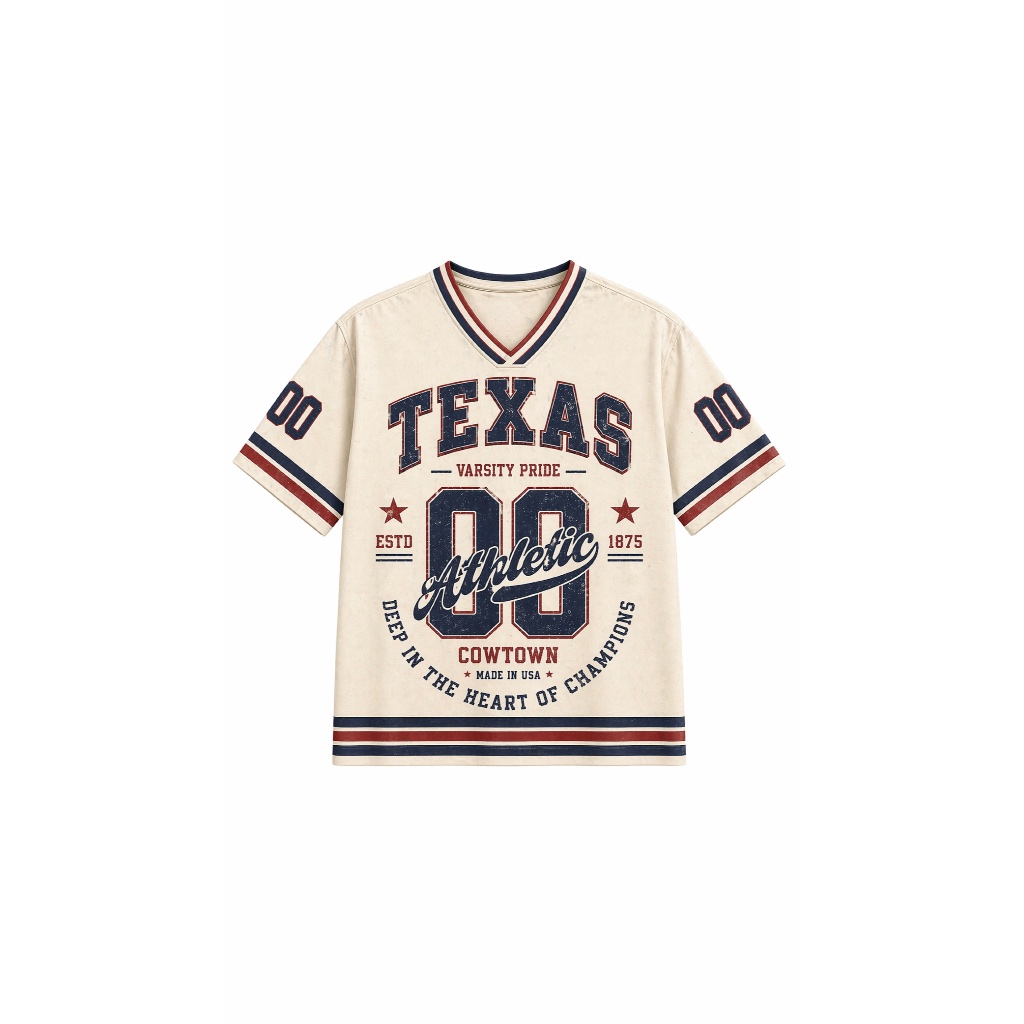 Blushfieldjerseys - TEXAS 00 TRENDY RETRO BOXY UNISEX JERSEY