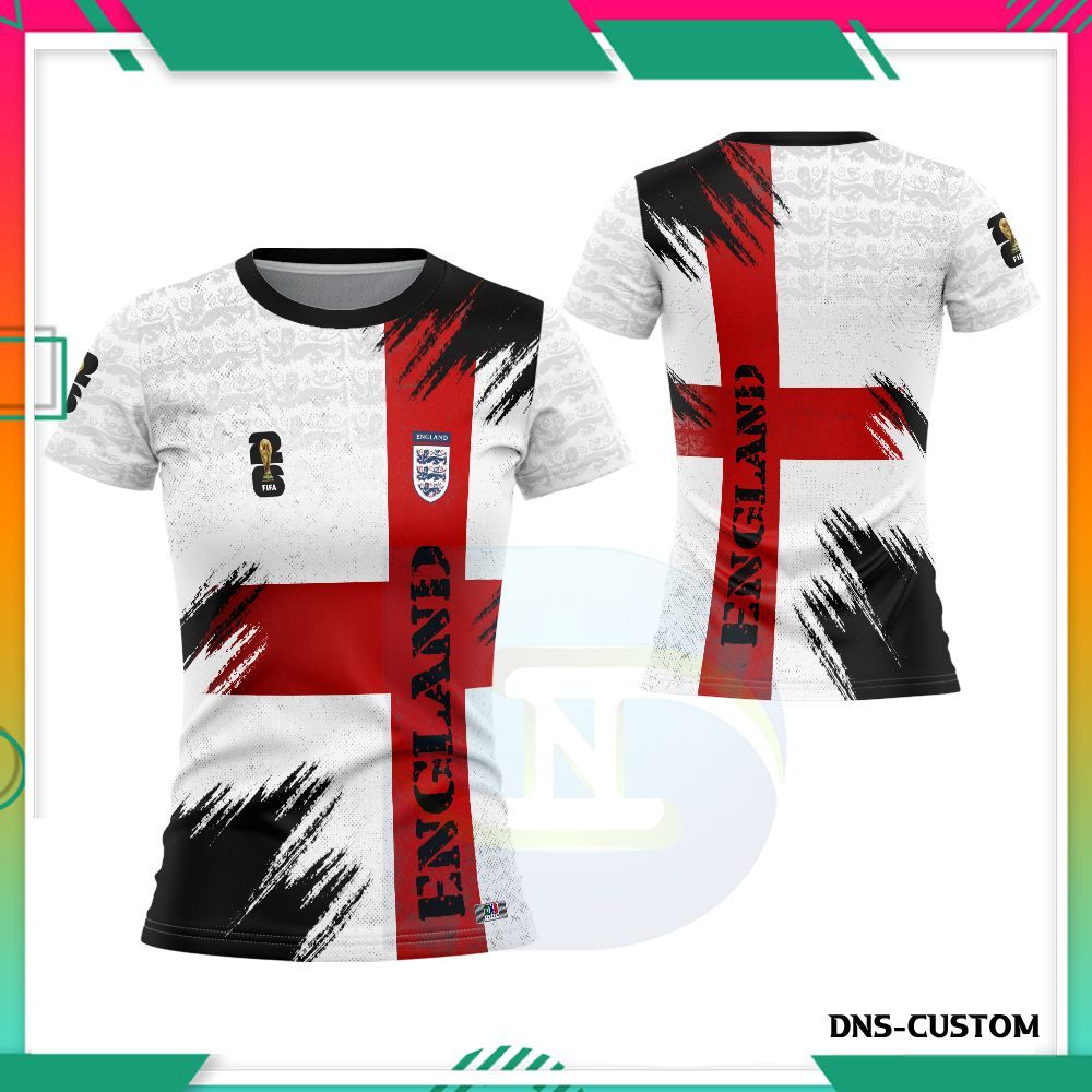 England Custom Jersey England 2026 World Cup Dryfit