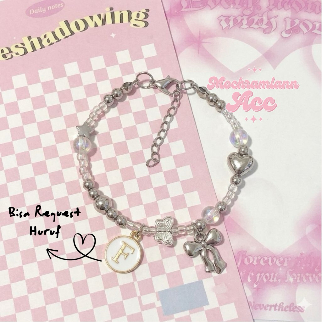 HOPEA BRACELET | จดหมายขอ | BEADS BRACELET SILVER AESTHETIC