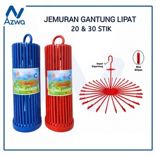 Jemuran Gantung Folding Stick Hanger Lipat Baju Bayi 20 & 30 Stik Murah