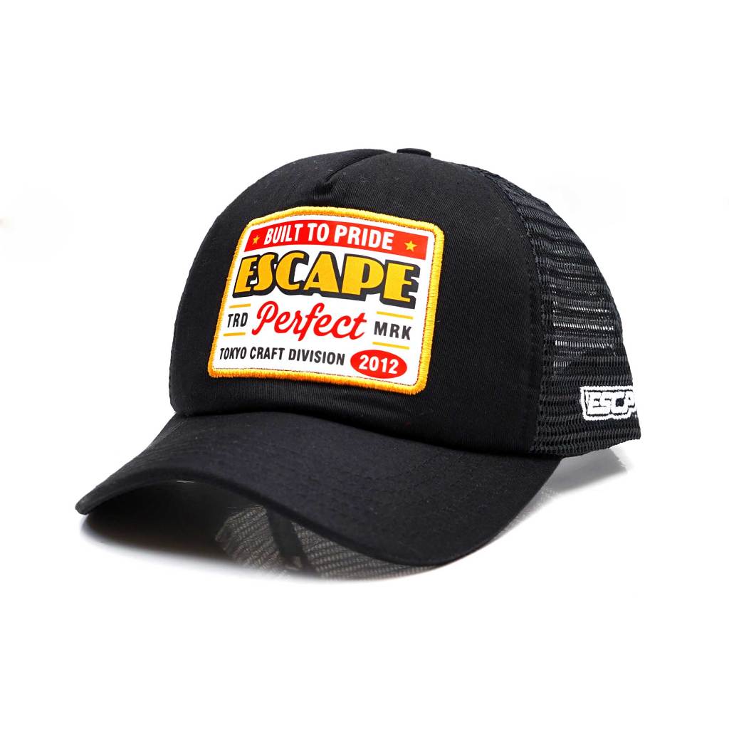 [FREE BOX] Escaperfect Trucker Cap tokyo craft - หมวกผู้ชายสีดํา
