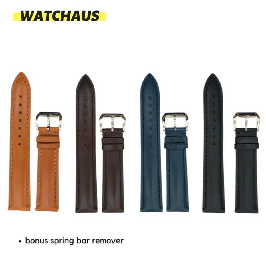 PREMIUM PLAIN WATCH LEATHER STRAP REAL LEATHER STRAP QUICK RELEASE 18MM 20MM 22MM 24MM