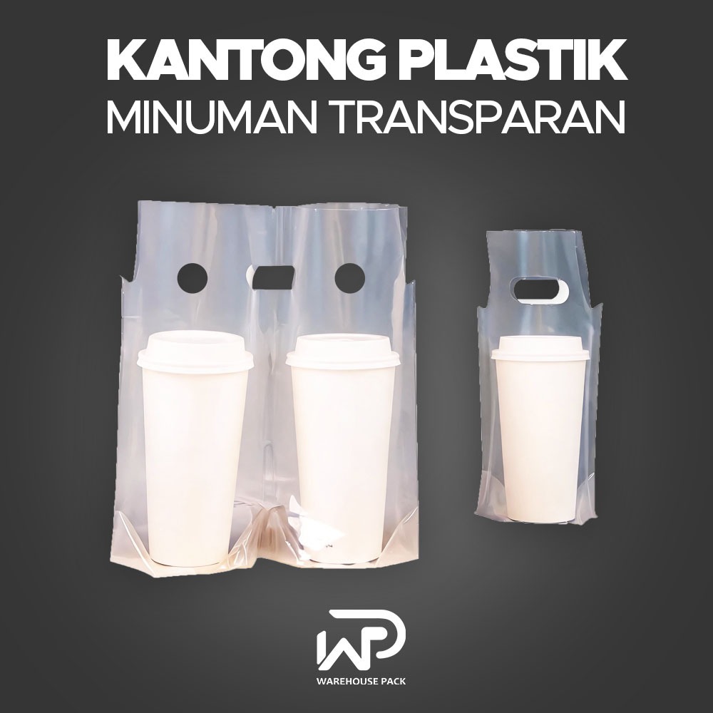 ถุงเครื่องดื่มพลาสติกใสพร้อมถ้วยใหญ่และถ้วยเล็ก | ถุงแก้ว PE Opp พลาสติก 1 และ 2 | ถุงพลาสติกธรรมดาส
