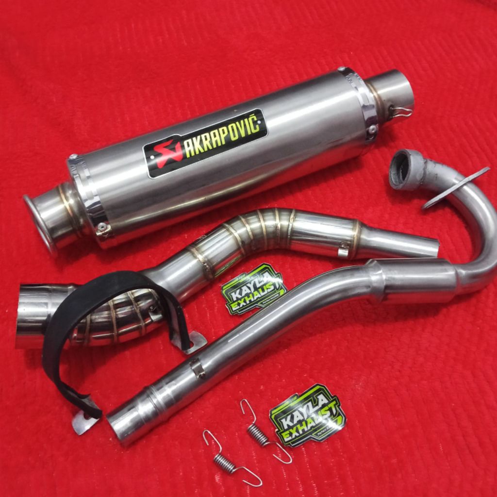 Akrapovic 50/51 มม.ท่อไอเสียสแตนเลสสําหรับ KLX 150 crf 150 wr 155 แทร็กเตอร์ ksr 110 xtz 125 xr 150 