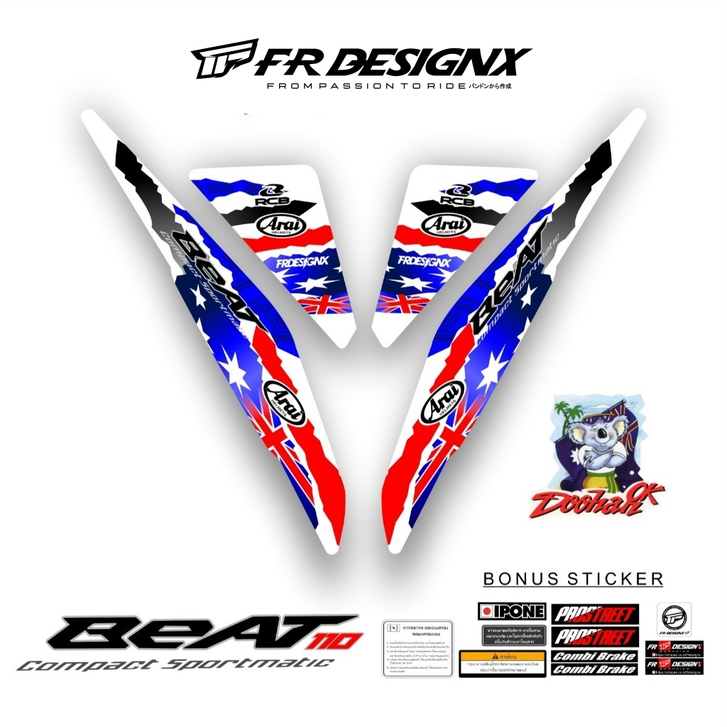 HONDA BEAT FI 2013 /MTF MICK DOOHAN / FR DESIGNX / แถบดัดแปลง