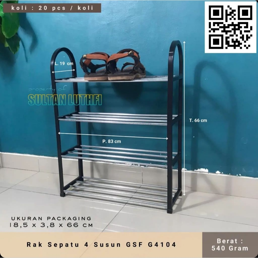 GSF G4104 ชั้นวางรองเท้า 4 ชั้น