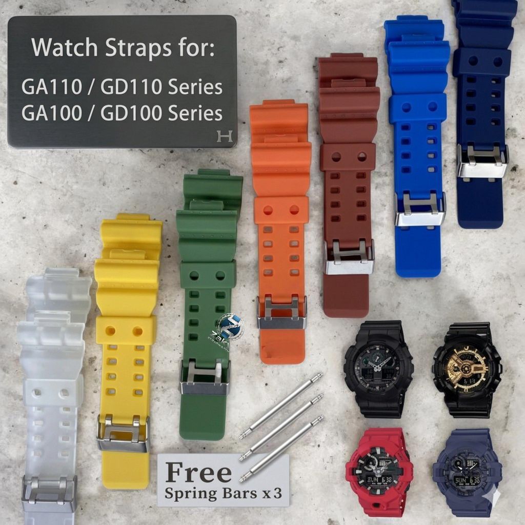 สายยาง สายนาฬิกา Casio G-Shock GA100,GA-100,GA 110,GA 120 Original Oem