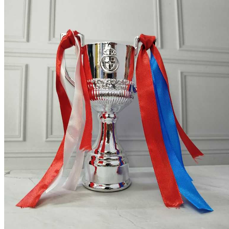 ถ้วยรางวัลขนาดเล็กถ้วยฟุตบอล Copa Del Rey 15 ซม.ถ้วยรางวัลอุปกรณ์เสริมฟุตบอล Trinkets ถ้วยภาษาอังกฤษ