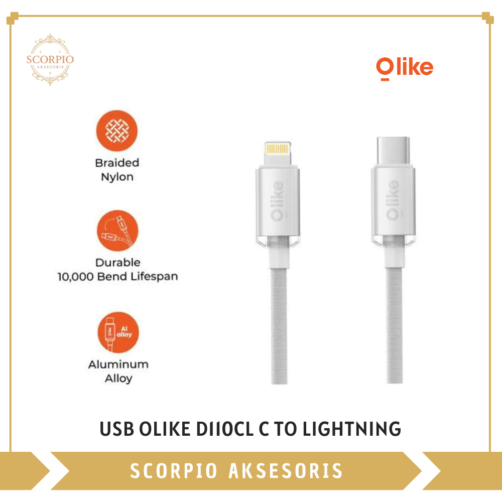 D110CL C To Lightning Olike iPhone Android Type C ถึง Lightning Diamond สายชาร์จข้อมูลอย่างรวดเร็ว