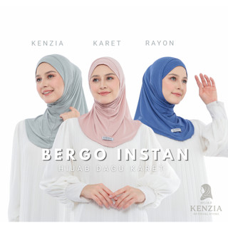 KENZIA Bergo Hijab Sport Dagu Karet Tencel Lentur Stretchy
