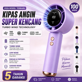 kipas angin turbo USB Mini Fan Kipas High-speed kipas kipas angin Digital Display Adjustable Turbo kipas Fan USB Mini Fan