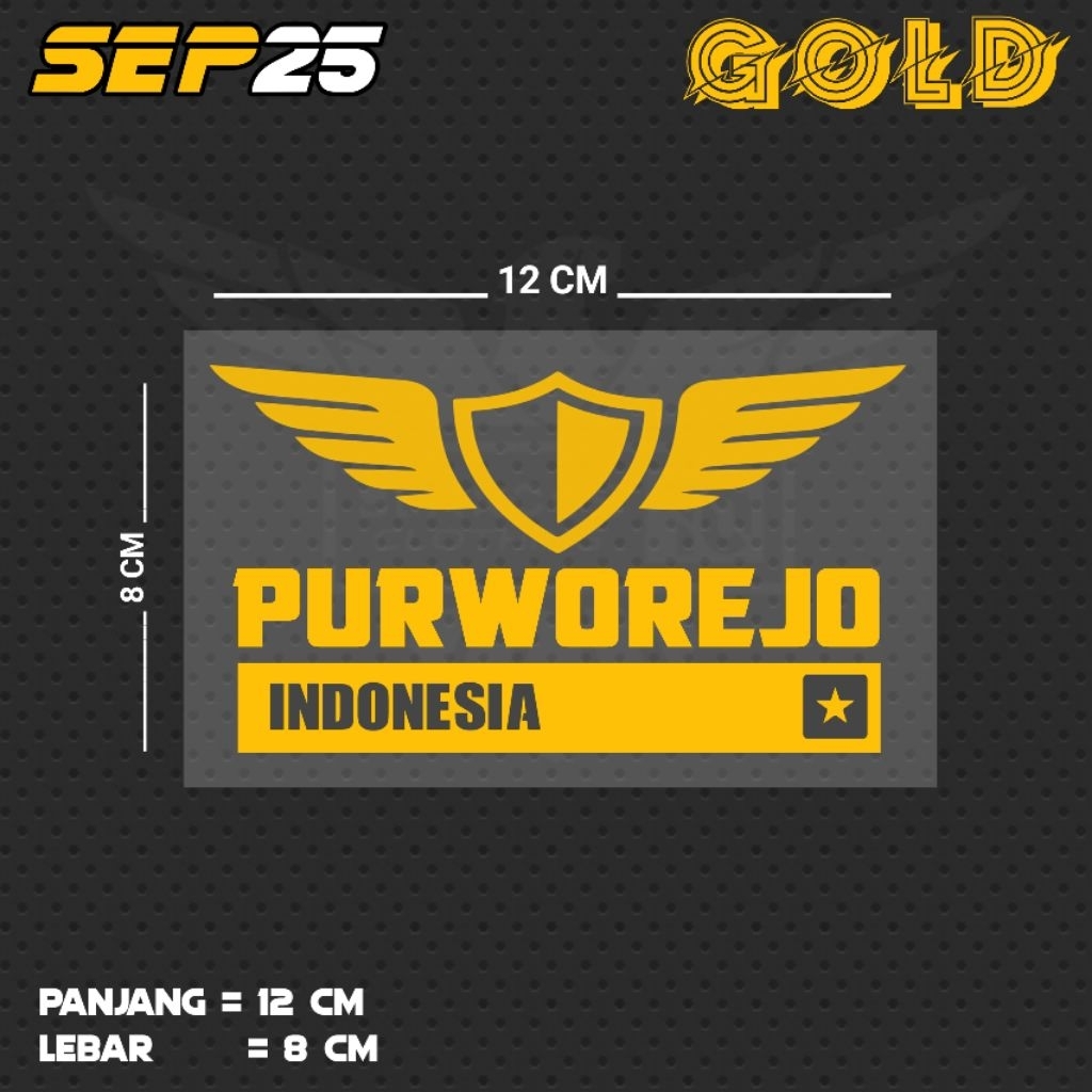 PURWOREJO INDONESIA WRITING สติ๊กเกอร์ตัด | SEP25 JTG