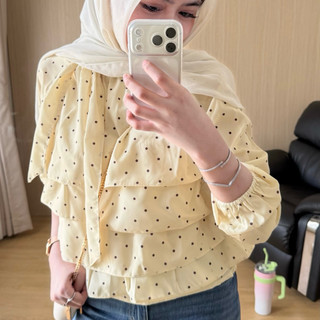 Layer Polka Blouse - Lilys Today( PO 10 hari) | Blouse Wanita | Atasan Wanita | Blouse Polkadot