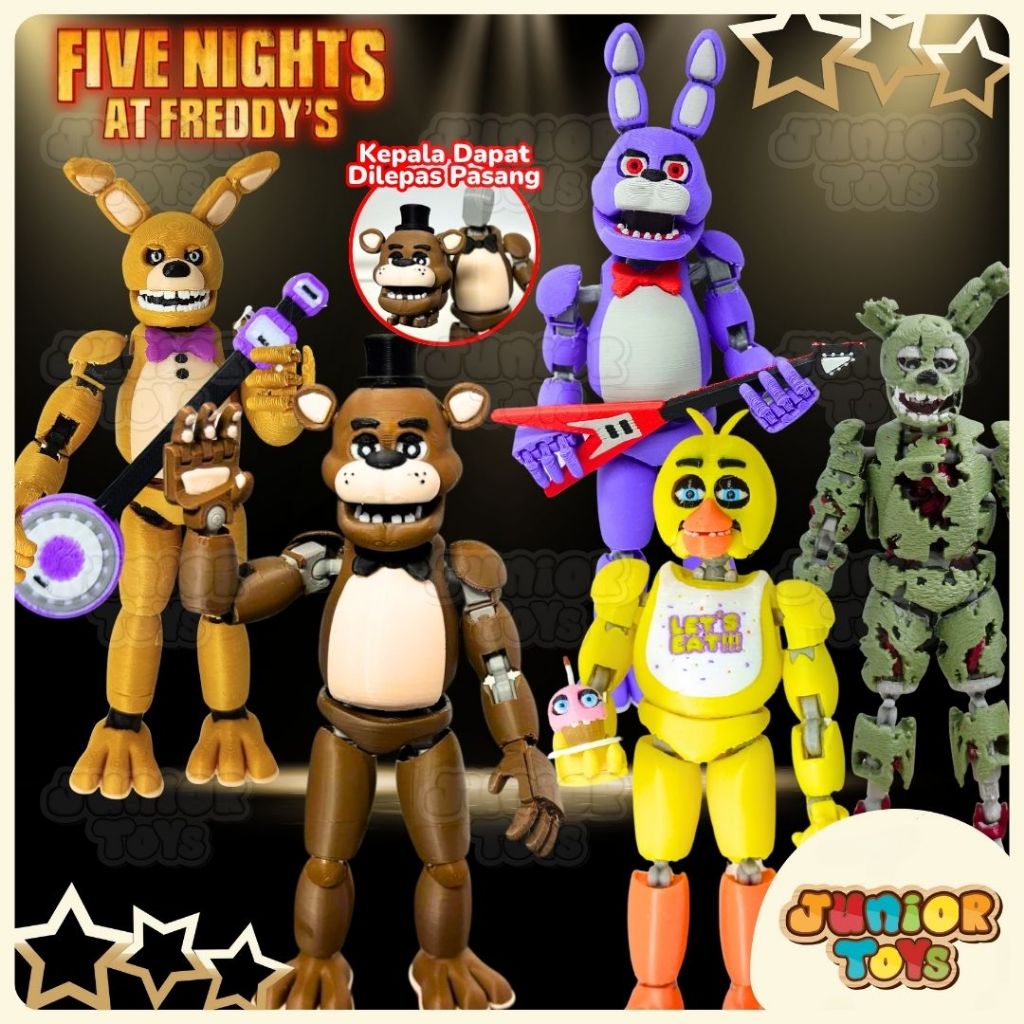 Fnaf Promo Five Nights ที่ Freddy Action Figure Set Freddy Spring Bonnie Chica Foxy Puppet