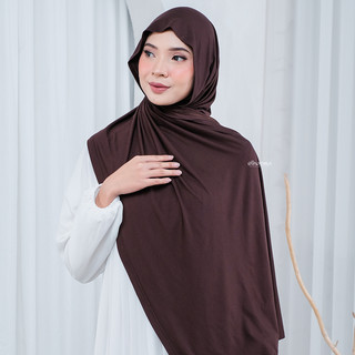 ELHASNA - Hijab Pashmina Rayon Kaos Premium | Turkish Shawl Elhasna Hijab Polos Adem | Hijab Indonesia Polos Kekinian Daily Wear Wanita | Hijab Pashmina Premium