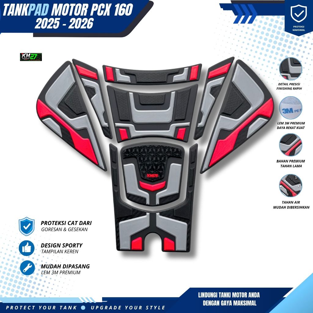 KM272 PCX 160 Motorcycle Deckpad 2025 ถึง 2026 ทุกประเภททําจากยาง